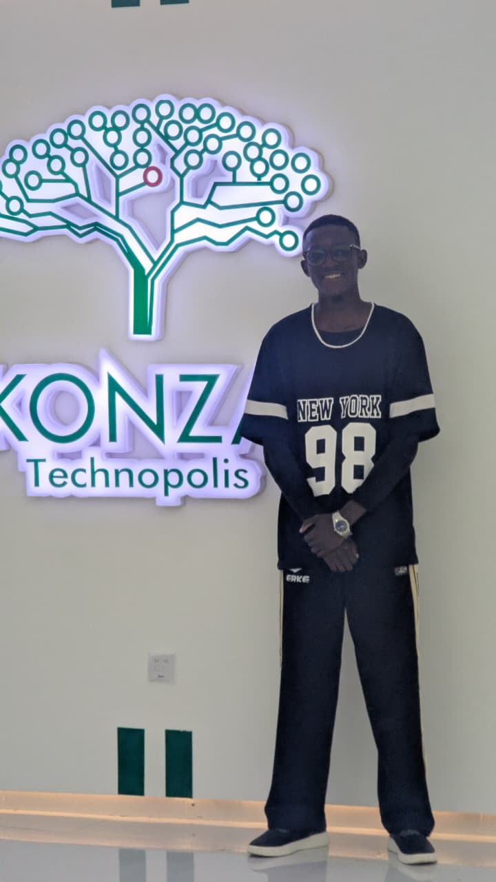 Blessed Ben at Konza Technopolis during ICT field study