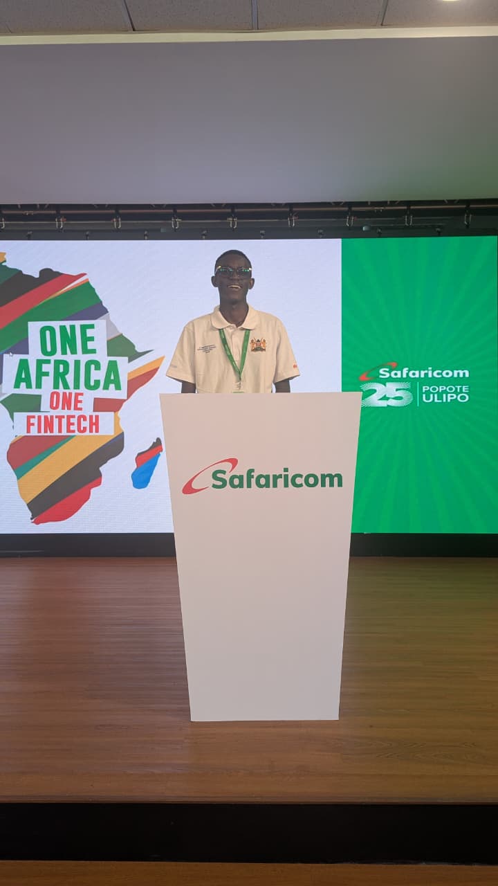 Blessed Ben at Safaricom during ICT field study